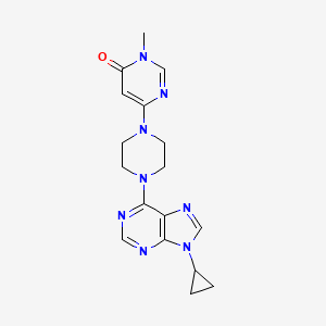 6-[4-(9-cyclopropyl-9H-purin-6-yl)piperazin-1-yl]-3-methyl-3,4-dihydropyrimidin-4-one