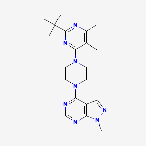 2-tert-butyl-4,5-dimethyl-6-(4-{1-methyl-1H-pyrazolo[3,4-d]pyrimidin-4-yl}piperazin-1-yl)pyrimidine