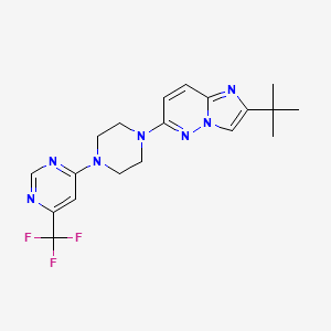 4-(4-{2-Tert-butylimidazo[1,2-b]pyridazin-6-yl}piperazin-1-yl)-6-(trifluoromethyl)pyrimidine