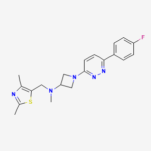 molecular formula C20H22FN5S B12245674 N-[(2,4-dimethyl-1,3-thiazol-5-yl)methyl]-1-[6-(4-fluorophenyl)pyridazin-3-yl]-N-methylazetidin-3-amine 