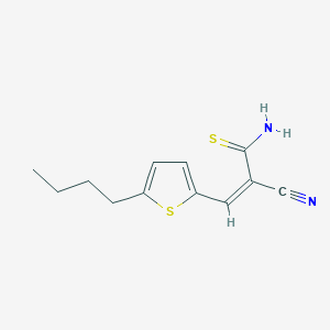 molecular formula C12H14N2S2 B1224571 (Z)-3-(5-丁基噻吩-2-基)-2-氰基丙-2-烯硫酰胺 