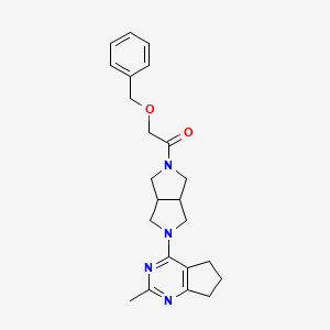 2-(benzyloxy)-1-(5-{2-methyl-5H,6H,7H-cyclopenta[d]pyrimidin-4-yl}-octahydropyrrolo[3,4-c]pyrrol-2-yl)ethan-1-one