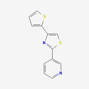 molecular formula C12H8N2S2 B1224572 2-(3-Pyridinyl)-4-thiophen-2-ylthiazole 