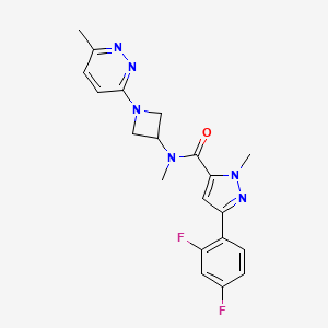 3-(2,4-difluorophenyl)-N,1-dimethyl-N-[1-(6-methylpyridazin-3-yl)azetidin-3-yl]-1H-pyrazole-5-carboxamide