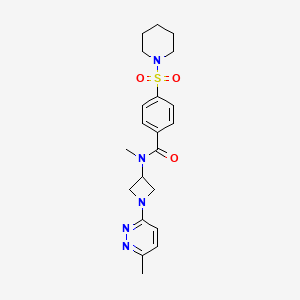 N-methyl-N-[1-(6-methylpyridazin-3-yl)azetidin-3-yl]-4-(piperidine-1-sulfonyl)benzamide