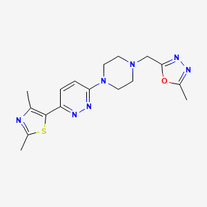 3-(2,4-Dimethyl-1,3-thiazol-5-yl)-6-{4-[(5-methyl-1,3,4-oxadiazol-2-yl)methyl]piperazin-1-yl}pyridazine