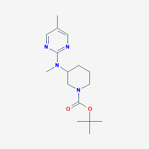 molecular formula C16H26N4O2 B12245801 Tert-butyl 3-[methyl(5-methylpyrimidin-2-yl)amino]piperidine-1-carboxylate 