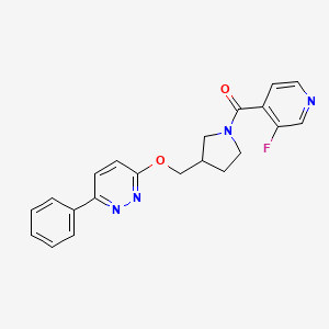 3-{[1-(3-Fluoropyridine-4-carbonyl)pyrrolidin-3-yl]methoxy}-6-phenylpyridazine