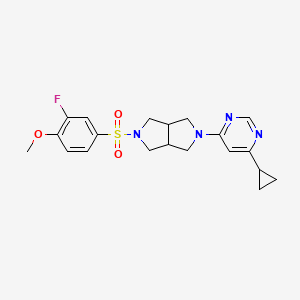 4-Cyclopropyl-6-[5-(3-fluoro-4-methoxybenzenesulfonyl)-octahydropyrrolo[3,4-c]pyrrol-2-yl]pyrimidine