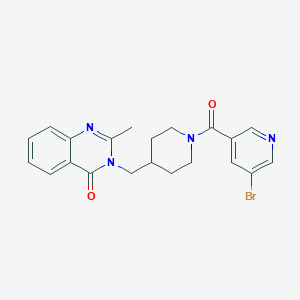 3-{[1-(5-Bromopyridine-3-carbonyl)piperidin-4-yl]methyl}-2-methyl-3,4-dihydroquinazolin-4-one