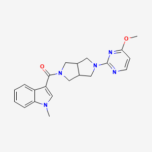 molecular formula C21H23N5O2 B12245853 3-[5-(4-methoxypyrimidin-2-yl)-octahydropyrrolo[3,4-c]pyrrole-2-carbonyl]-1-methyl-1H-indole 