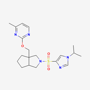 4-methyl-2-[(2-{[1-(propan-2-yl)-1H-imidazol-4-yl]sulfonyl}-octahydrocyclopenta[c]pyrrol-3a-yl)methoxy]pyrimidine