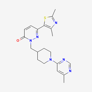 6-(2,4-Dimethyl-1,3-thiazol-5-yl)-2-{[1-(6-methylpyrimidin-4-yl)piperidin-4-yl]methyl}-2,3-dihydropyridazin-3-one