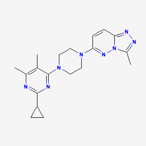 2-Cyclopropyl-4,5-dimethyl-6-(4-{3-methyl-[1,2,4]triazolo[4,3-b]pyridazin-6-yl}piperazin-1-yl)pyrimidine