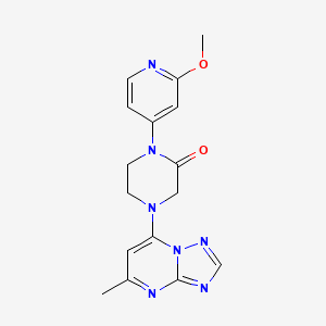 1-(2-Methoxypyridin-4-yl)-4-{5-methyl-[1,2,4]triazolo[1,5-a]pyrimidin-7-yl}piperazin-2-one