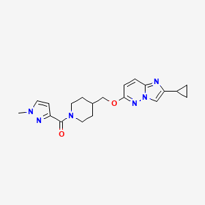 4-[({2-cyclopropylimidazo[1,2-b]pyridazin-6-yl}oxy)methyl]-1-(1-methyl-1H-pyrazole-3-carbonyl)piperidine