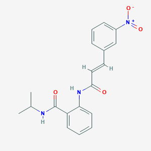 molecular formula C19H19N3O4 B1224593 N-isopropyl-2-{[3-(3-nitrophenyl)acryloyl]amino}benzamide 