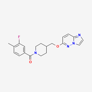 1-(3-Fluoro-4-methylbenzoyl)-4-({imidazo[1,2-b]pyridazin-6-yloxy}methyl)piperidine