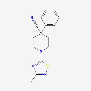 1-(3-Methyl-1,2,4-thiadiazol-5-yl)-4-phenylpiperidine-4-carbonitrile