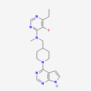 6-ethyl-5-fluoro-N-methyl-N-[(1-{7H-pyrrolo[2,3-d]pyrimidin-4-yl}piperidin-4-yl)methyl]pyrimidin-4-amine