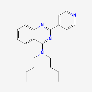 molecular formula C21H26N4 B1224601 N,N-dibutyl-2-pyridin-4-yl-4-quinazolinamine 