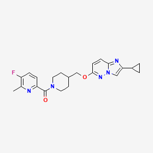 6-{4-[({2-Cyclopropylimidazo[1,2-b]pyridazin-6-yl}oxy)methyl]piperidine-1-carbonyl}-3-fluoro-2-methylpyridine