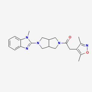 2-(3,5-dimethyl-1,2-oxazol-4-yl)-1-[5-(1-methyl-1H-1,3-benzodiazol-2-yl)-octahydropyrrolo[3,4-c]pyrrol-2-yl]ethan-1-one