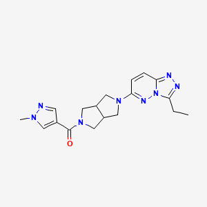 4-(5-{3-ethyl-[1,2,4]triazolo[4,3-b]pyridazin-6-yl}-octahydropyrrolo[3,4-c]pyrrole-2-carbonyl)-1-methyl-1H-pyrazole