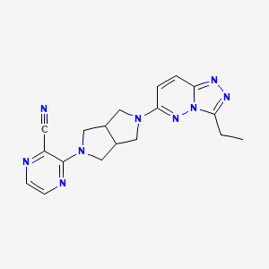 3-(5-{3-Ethyl-[1,2,4]triazolo[4,3-b]pyridazin-6-yl}-octahydropyrrolo[3,4-c]pyrrol-2-yl)pyrazine-2-carbonitrile