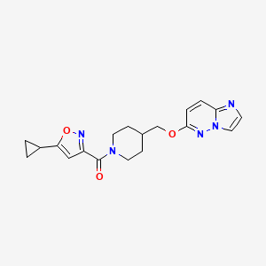 1-(5-Cyclopropyl-1,2-oxazole-3-carbonyl)-4-({imidazo[1,2-b]pyridazin-6-yloxy}methyl)piperidine