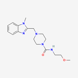 N-(2-methoxyethyl)-4-[(1-methyl-1H-1,3-benzodiazol-2-yl)methyl]piperazine-1-carboxamide