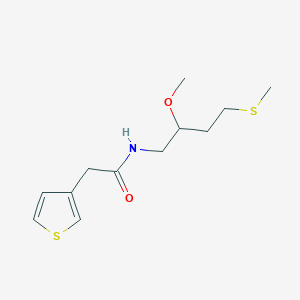 N-[2-methoxy-4-(methylsulfanyl)butyl]-2-(thiophen-3-yl)acetamide