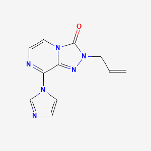 molecular formula C11H10N6O B12246085 8-(1H-imidazol-1-yl)-2-(prop-2-en-1-yl)-2H,3H-[1,2,4]triazolo[4,3-a]pyrazin-3-one 