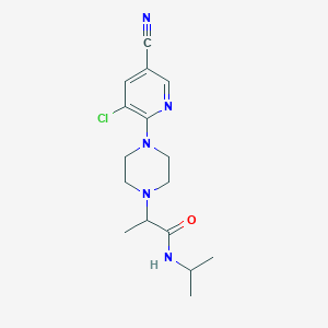 2-[4-(3-chloro-5-cyanopyridin-2-yl)piperazin-1-yl]-N-(propan-2-yl)propanamide