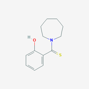 molecular formula C13H17NOS B1224609 6-[1-Azepanyl(mercapto)methylidene]-1-cyclohexa-2,4-dienone 