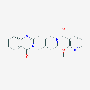 3-{[1-(2-Methoxypyridine-3-carbonyl)piperidin-4-yl]methyl}-2-methyl-3,4-dihydroquinazolin-4-one