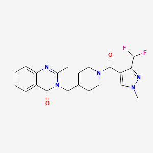 3-({1-[3-(difluoromethyl)-1-methyl-1H-pyrazole-4-carbonyl]piperidin-4-yl}methyl)-2-methyl-3,4-dihydroquinazolin-4-one