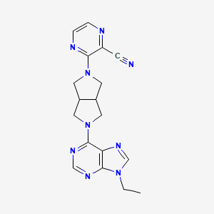 3-[5-(9-ethyl-9H-purin-6-yl)-octahydropyrrolo[3,4-c]pyrrol-2-yl]pyrazine-2-carbonitrile