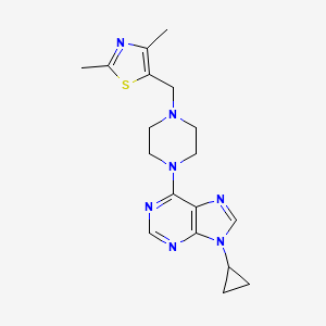 9-cyclopropyl-6-{4-[(2,4-dimethyl-1,3-thiazol-5-yl)methyl]piperazin-1-yl}-9H-purine