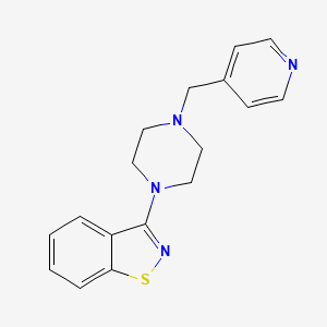 3-{4-[(Pyridin-4-yl)methyl]piperazin-1-yl}-1,2-benzothiazole