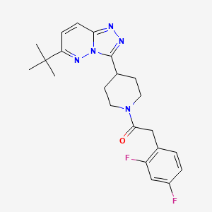 1-(4-{6-Tert-butyl-[1,2,4]triazolo[4,3-b]pyridazin-3-yl}piperidin-1-yl)-2-(2,4-difluorophenyl)ethan-1-one