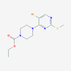 Ethyl 4-[5-bromo-2-(methylsulfanyl)pyrimidin-4-yl]piperazine-1-carboxylate