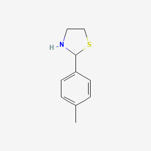 molecular formula C10H13NS B1224616 2-(4-甲基苯基)噻唑烷 CAS No. 67086-82-2