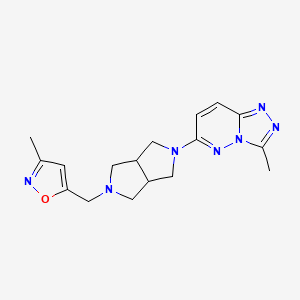 3-Methyl-5-[(5-{3-methyl-[1,2,4]triazolo[4,3-b]pyridazin-6-yl}-octahydropyrrolo[3,4-c]pyrrol-2-yl)methyl]-1,2-oxazole