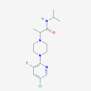 2-[4-(5-chloro-3-fluoropyridin-2-yl)piperazin-1-yl]-N-(propan-2-yl)propanamide