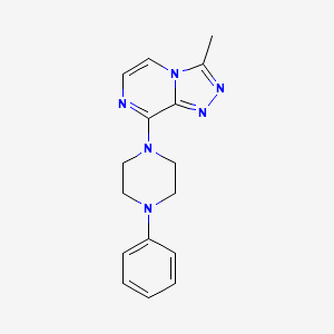 1-{3-Methyl-[1,2,4]triazolo[4,3-a]pyrazin-8-yl}-4-phenylpiperazine