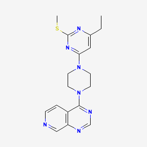 4-Ethyl-2-(methylsulfanyl)-6-(4-{pyrido[3,4-d]pyrimidin-4-yl}piperazin-1-yl)pyrimidine