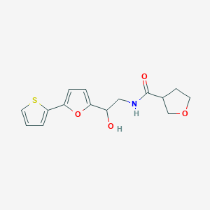 N-{2-hydroxy-2-[5-(thiophen-2-yl)furan-2-yl]ethyl}oxolane-3-carboxamide