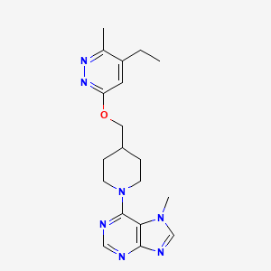 6-(4-{[(5-ethyl-6-methylpyridazin-3-yl)oxy]methyl}piperidin-1-yl)-7-methyl-7H-purine