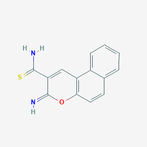 molecular formula C14H10N2OS B1224623 3-Iminobenzo[f]chromene-2-carbothioamide CAS No. 97145-96-5